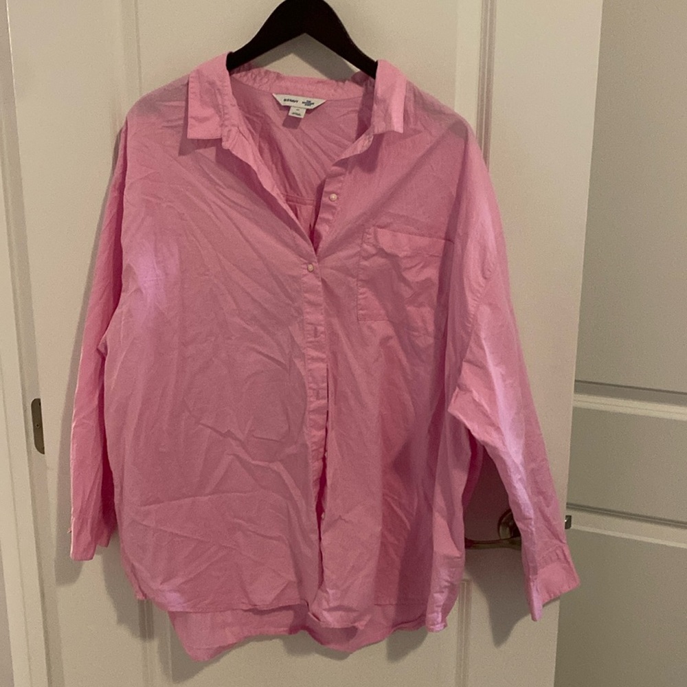 Old navy pink “the boyfriend” button up shirt